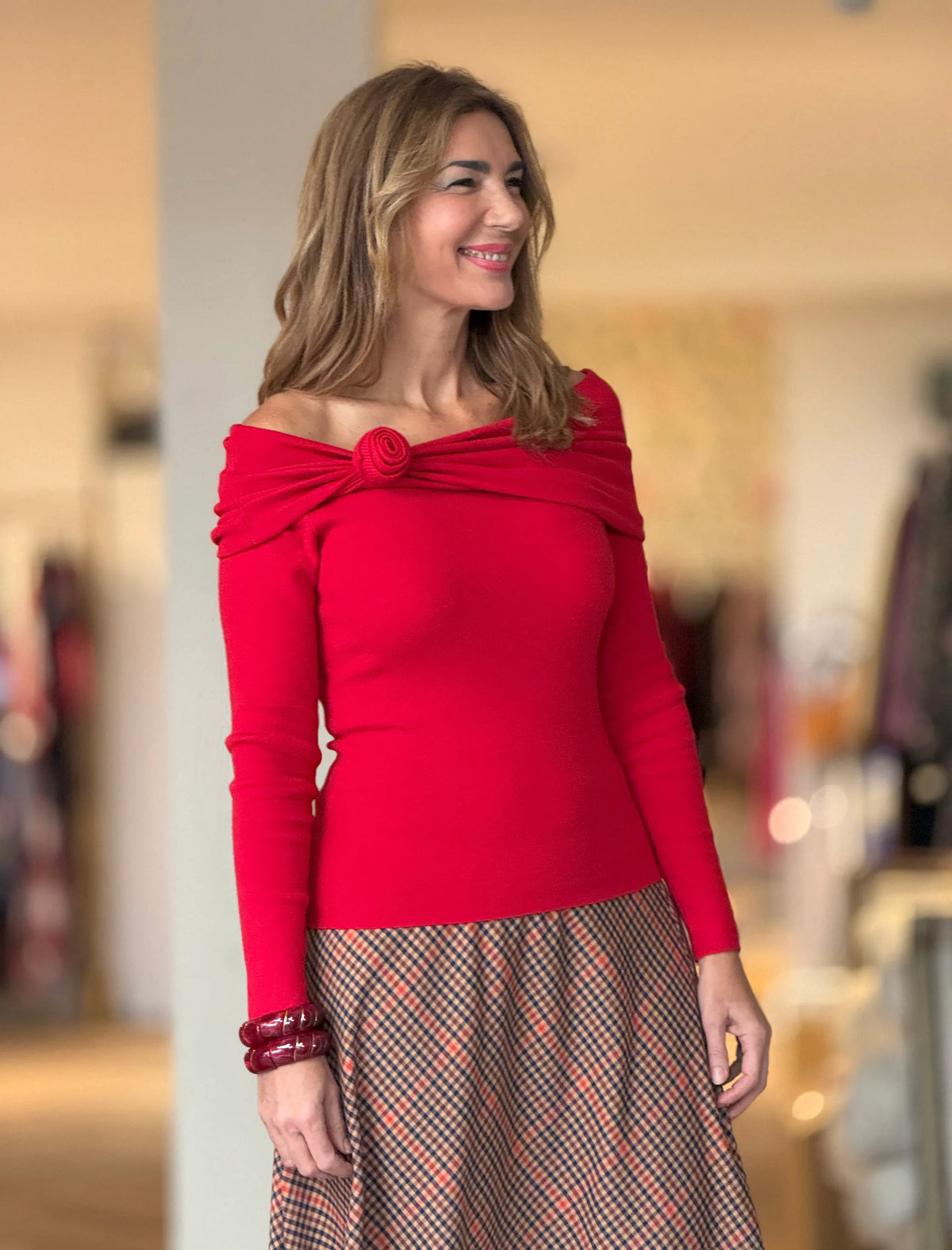Jersey flor rojo