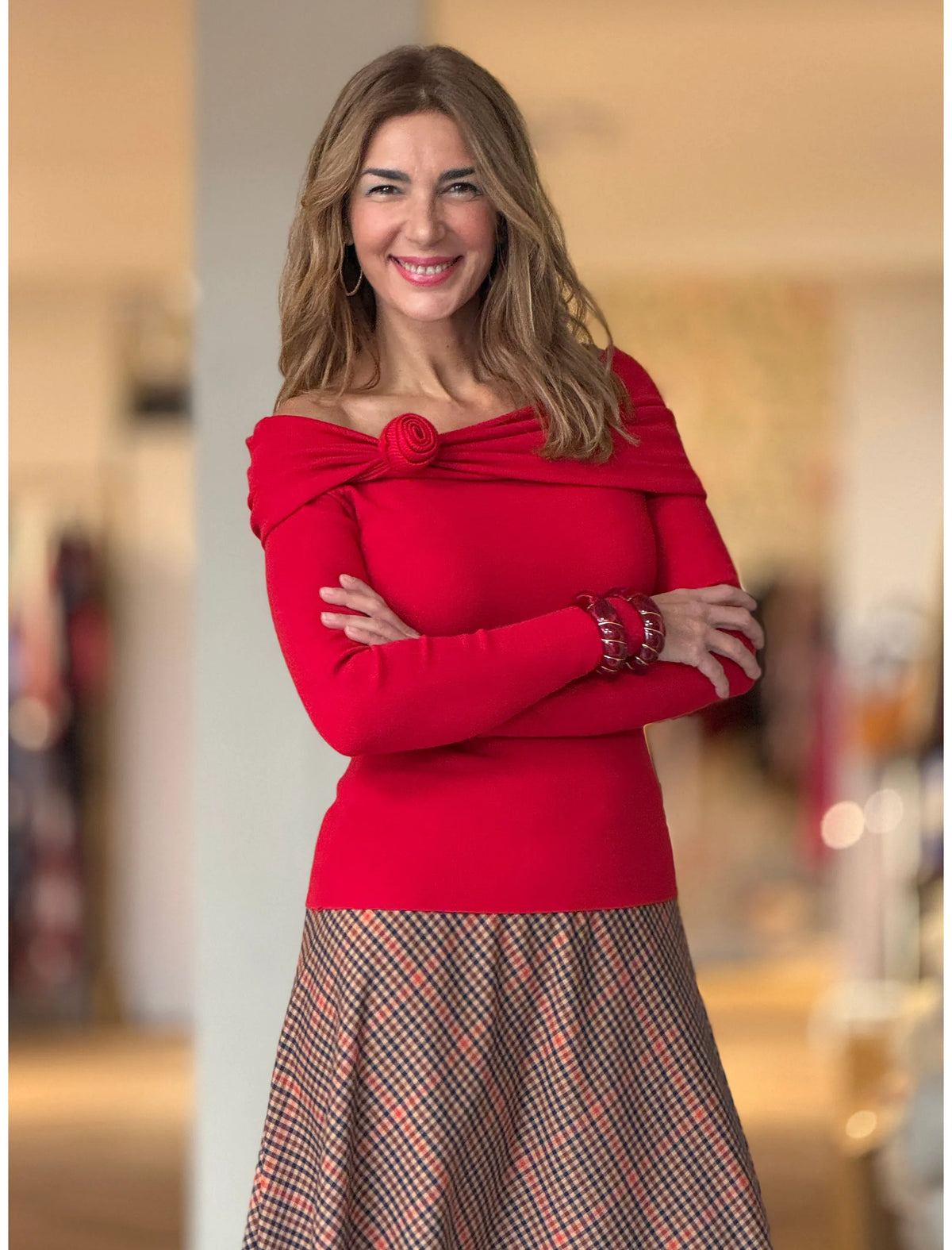 Jersey flor rojo