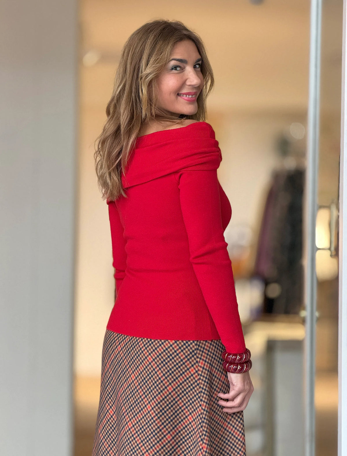 Jersey flor rojo