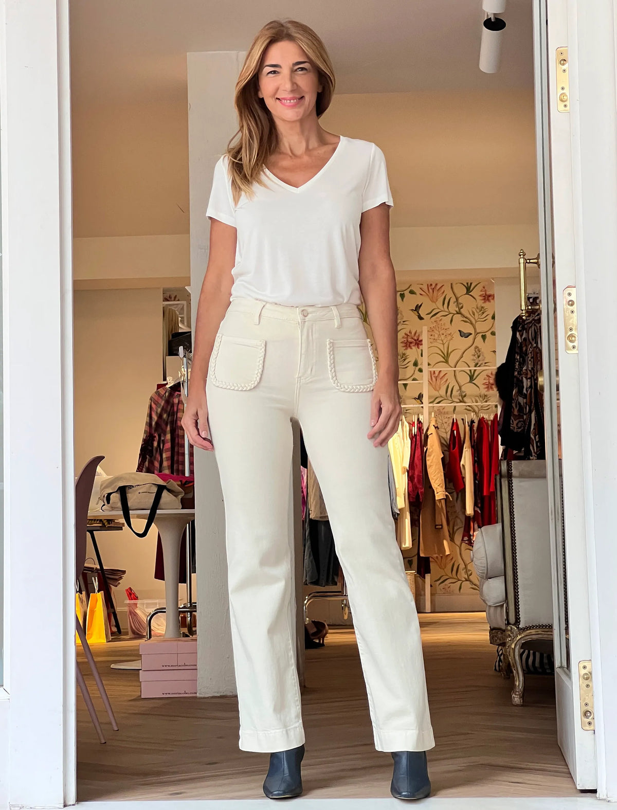 Camiseta fondo chic beige