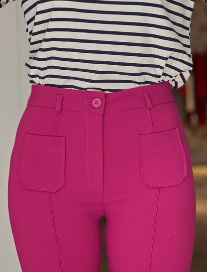 Pantalón ideal de bolsillos buganvilla