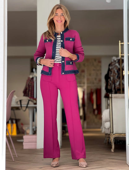 Chaqueta denim fresa