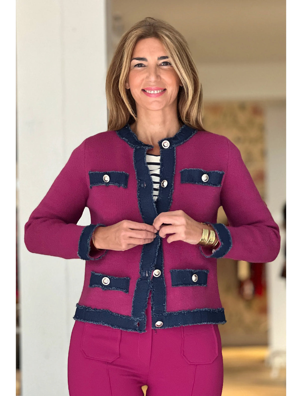 Chaqueta denim fresa