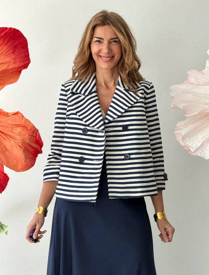 Chaqueta rayas marino superbonita