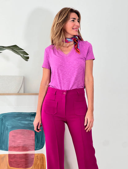 Camiseta muy soft rosada