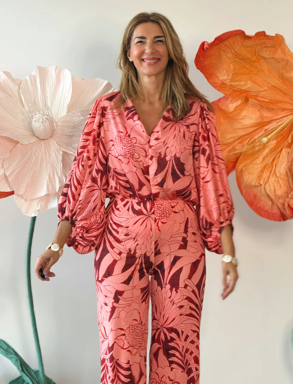 Pantalón palazzo Rosé