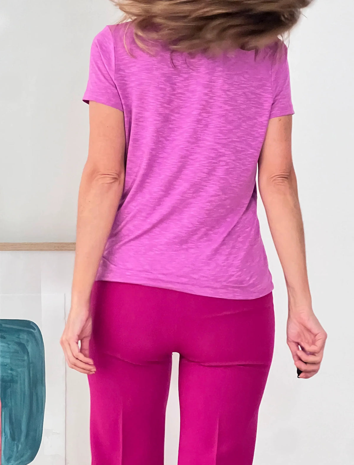 Camiseta muy soft rosada
