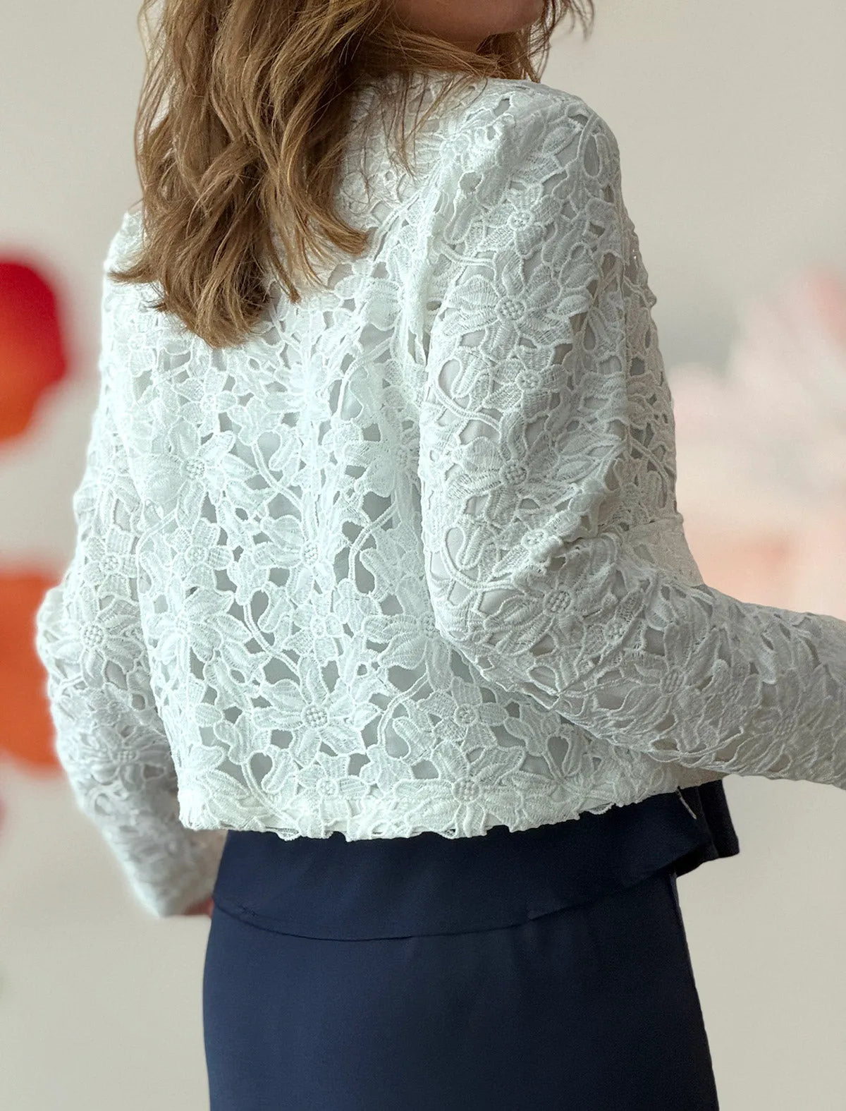 Chaqueta de encaje blanca ideal
