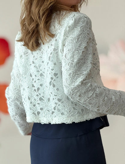 Chaqueta de encaje blanca ideal