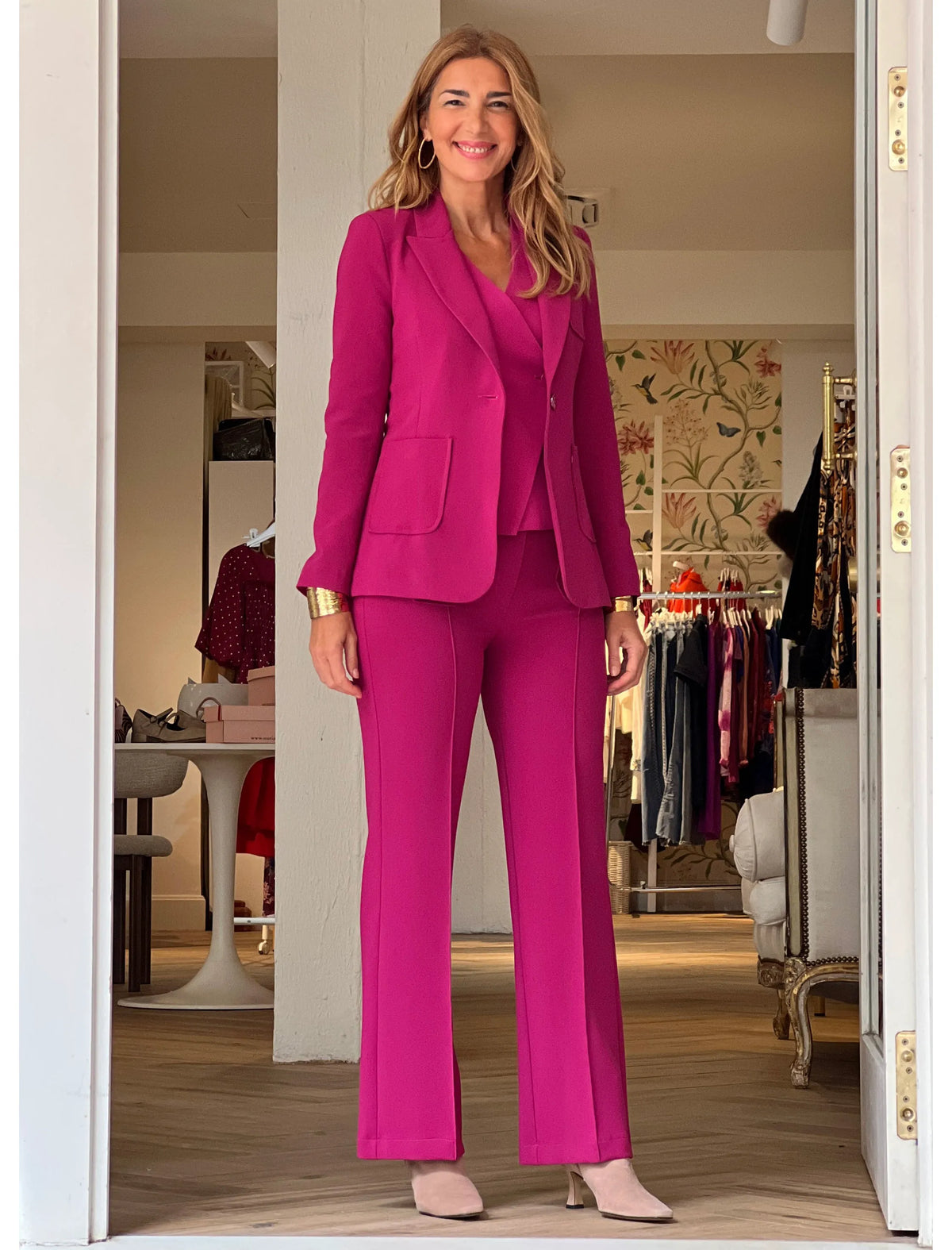 Total Look para todo buganvilla con chaqueta