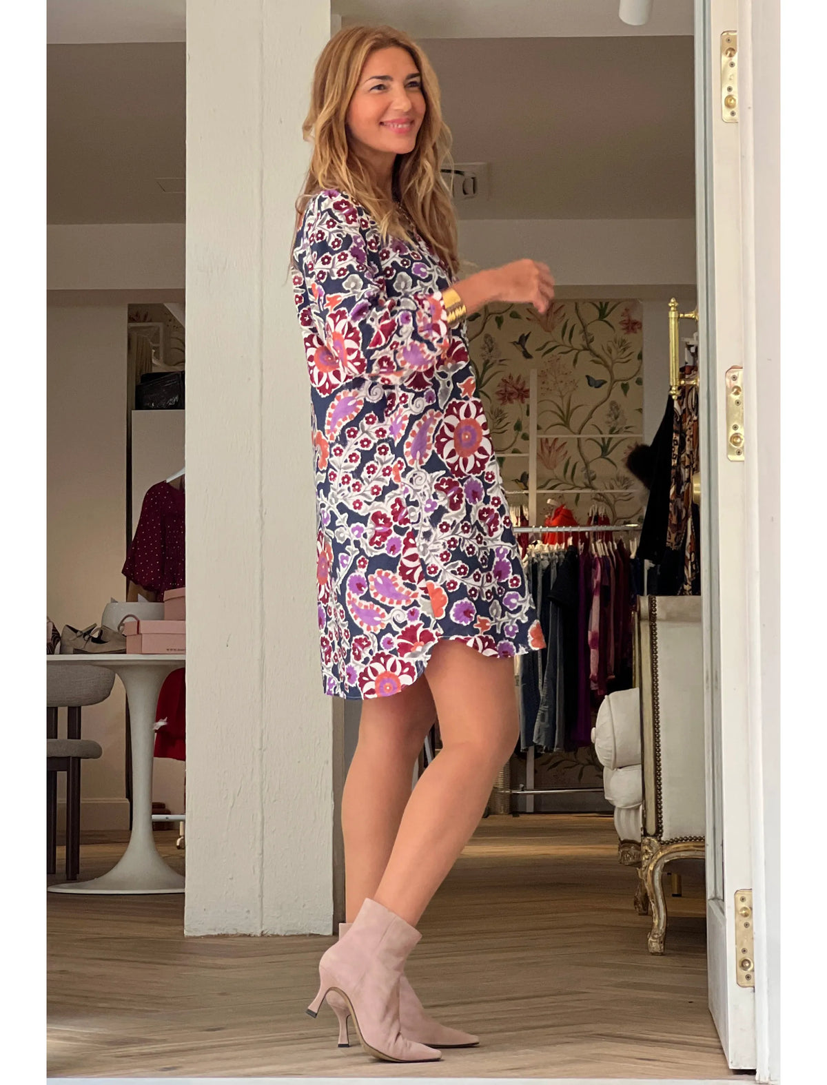 Vestido kaftán floral