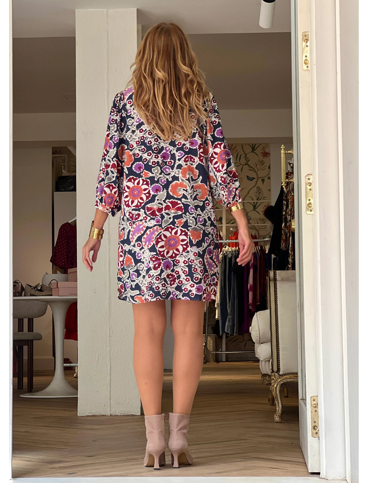 Vestido kaftán floral