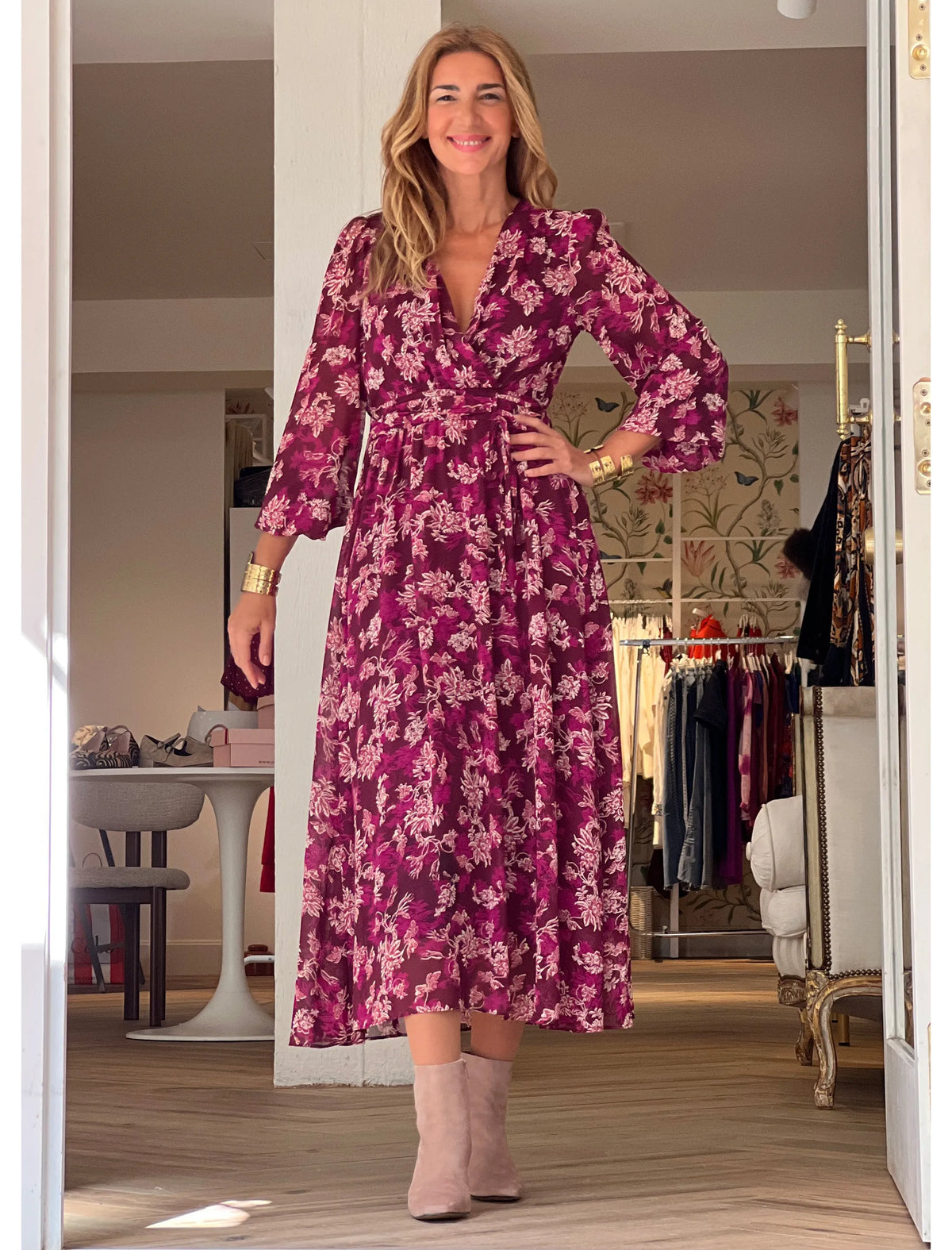 Vestido de flores fluido