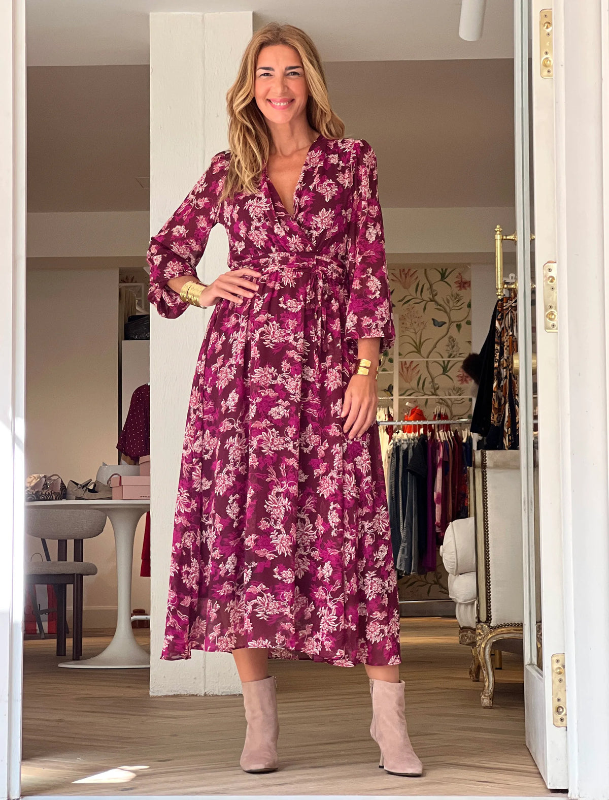 Vestido de flores fluido
