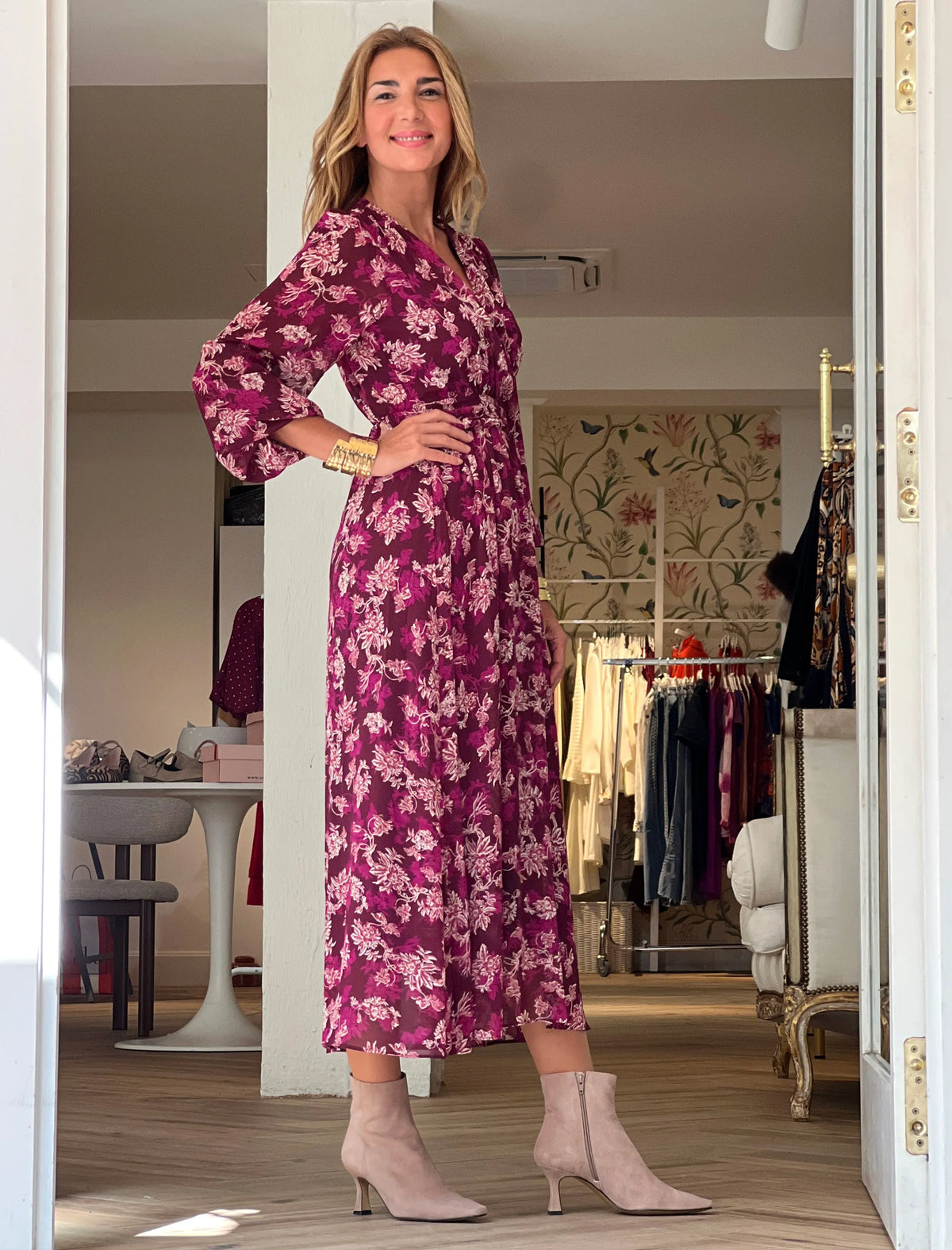Vestido de flores fluido