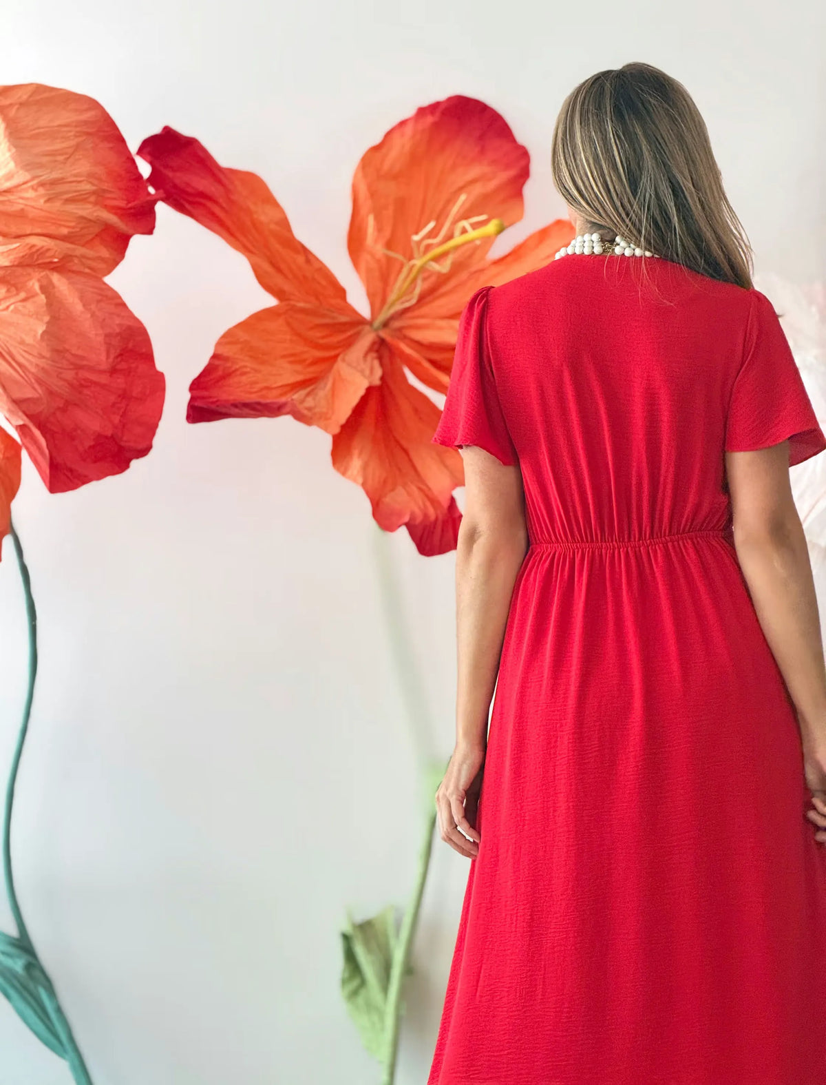 Vestido rojo midi