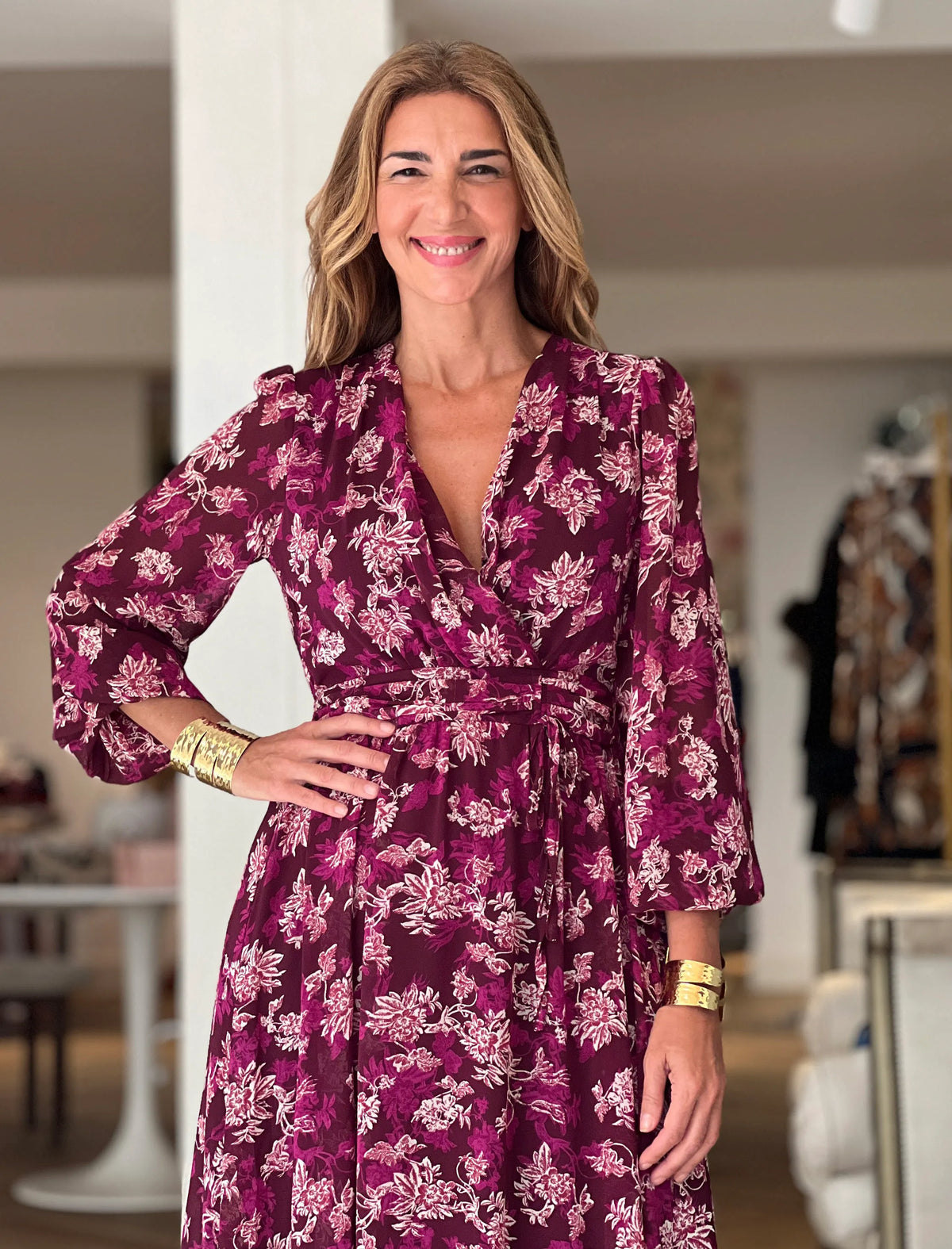 Vestido de flores fluido