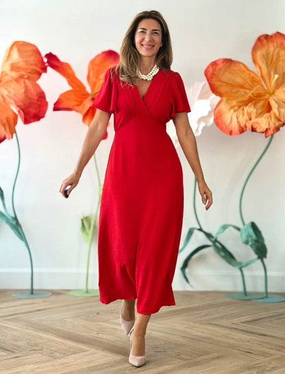 Vestido rojo midi