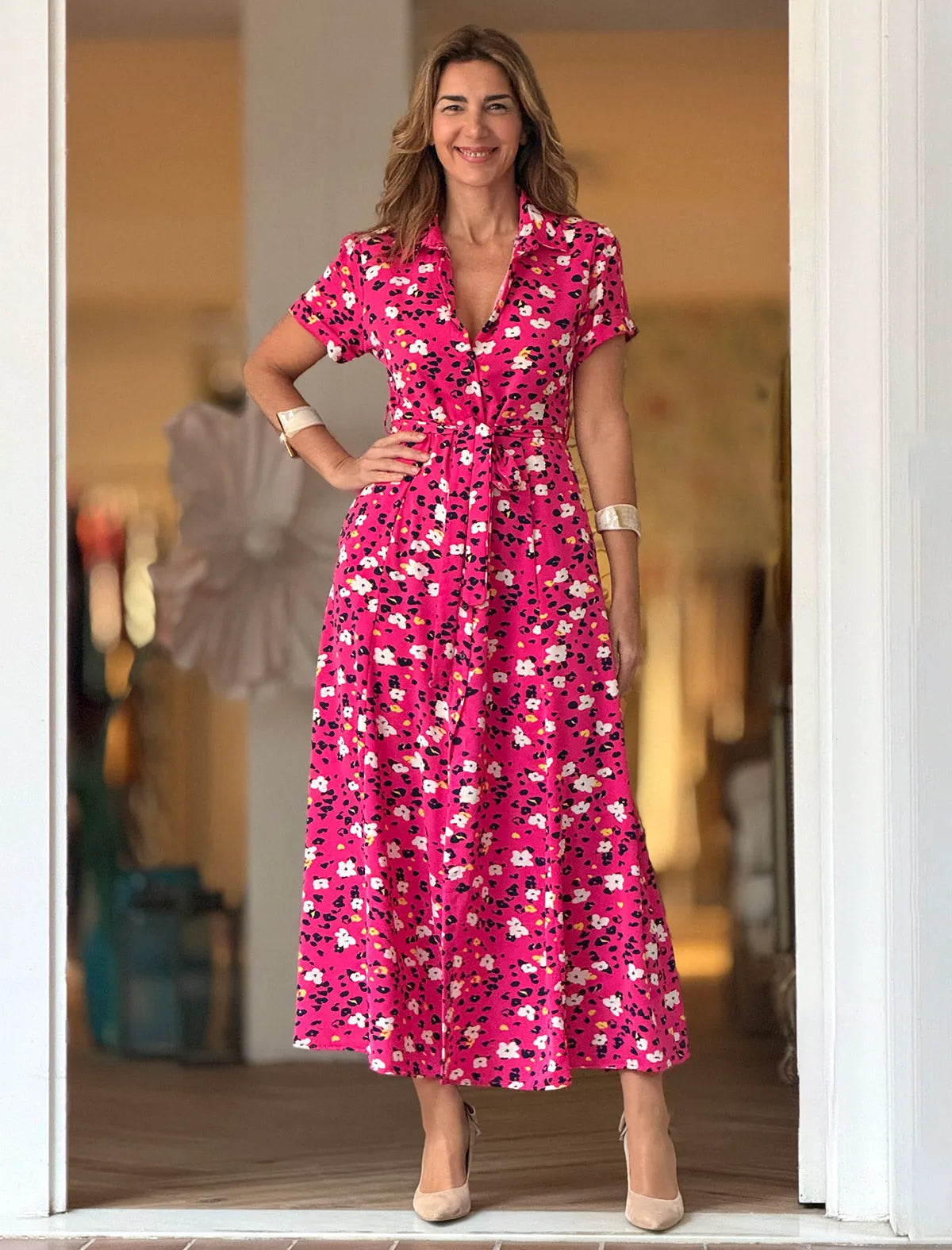 Vestido camisero flowers
