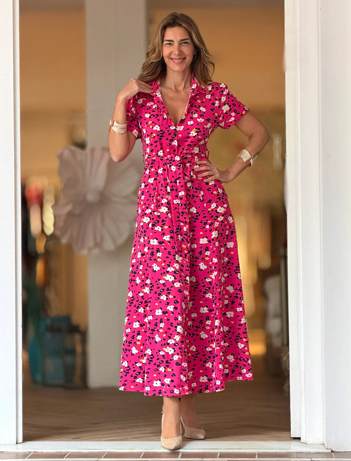 Vestido camisero flowers