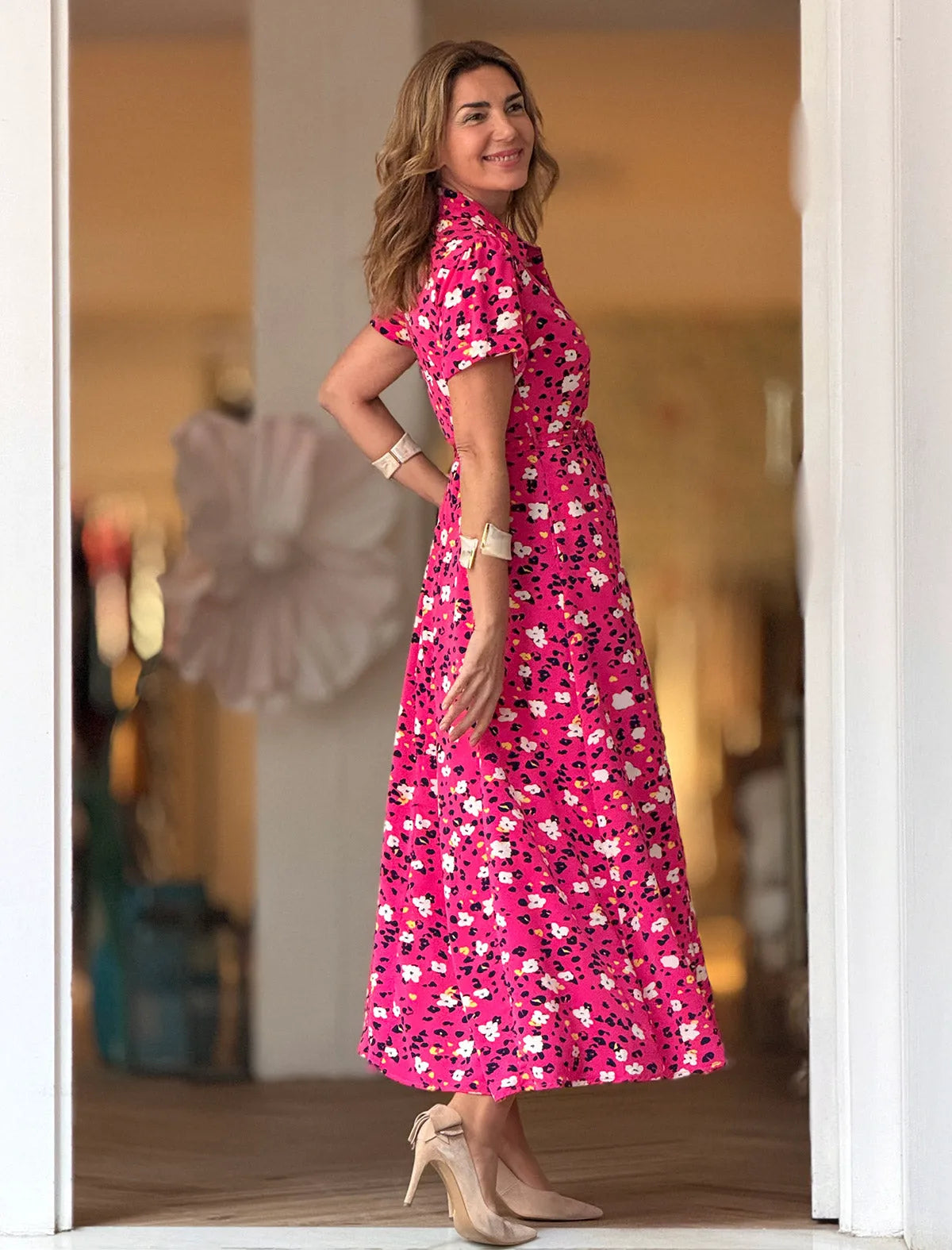 Vestido camisero flowers