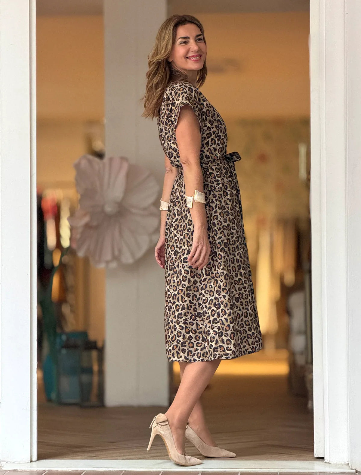 Vestido camisero print
