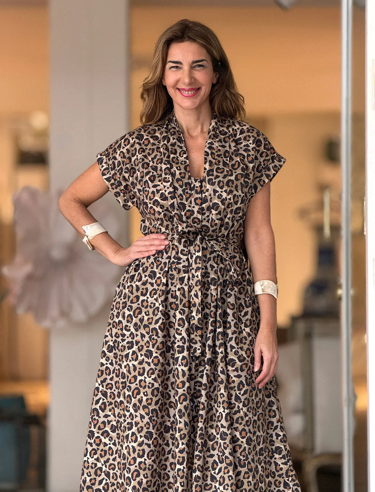 Vestido camisero print