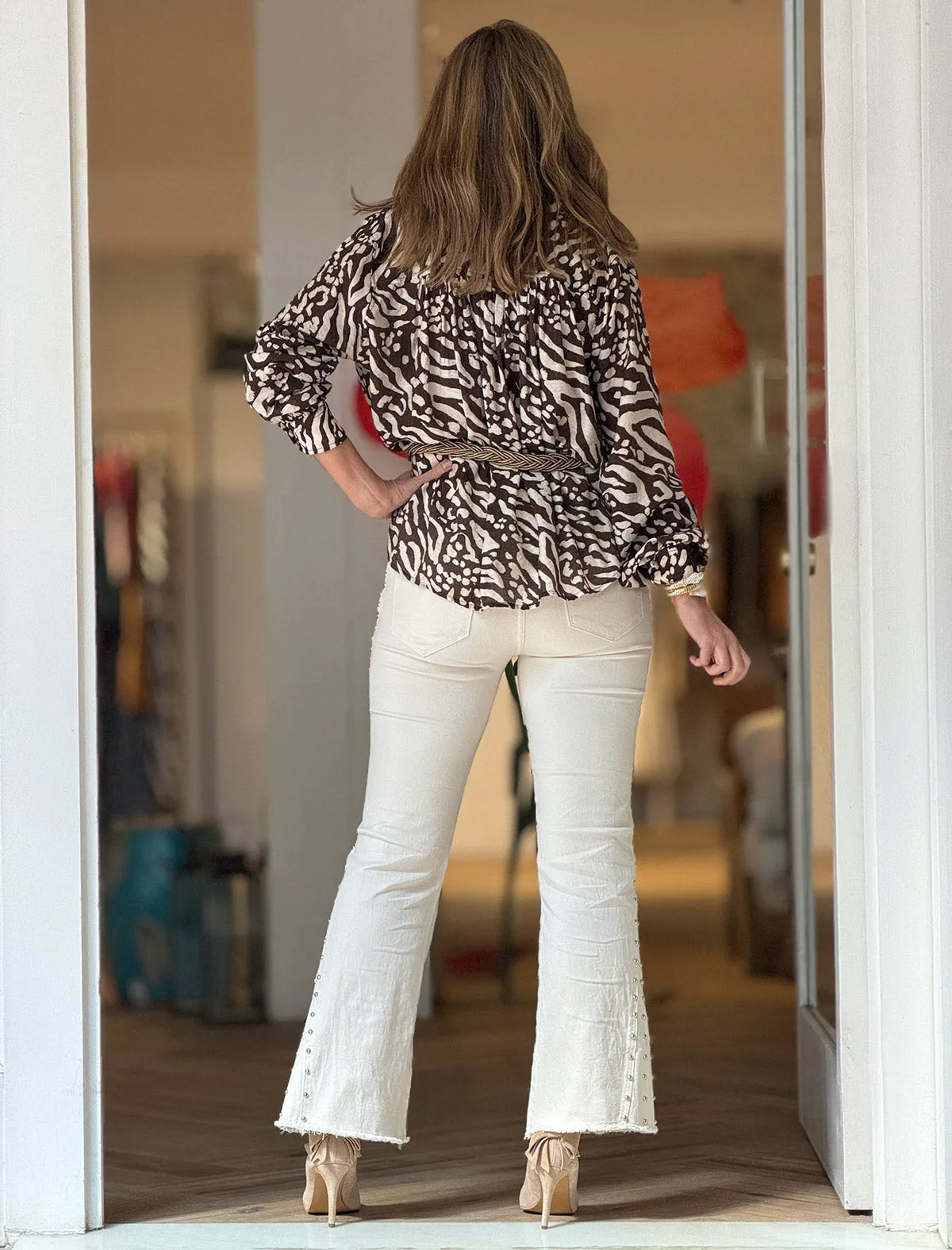 Camisa fluida animal print
