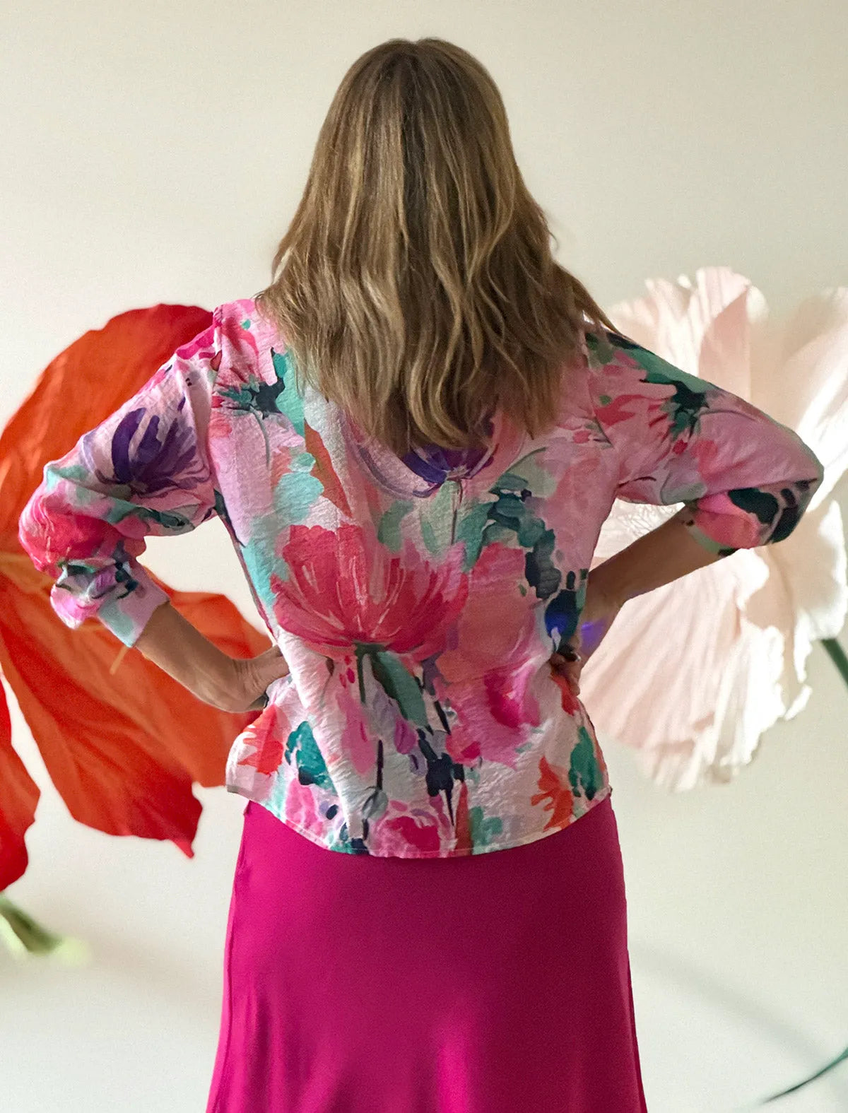 Camisa mujer de flores ideales
