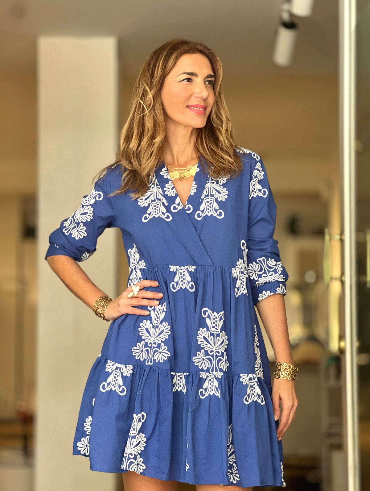 Vestido Bordado Cadeneta Chic