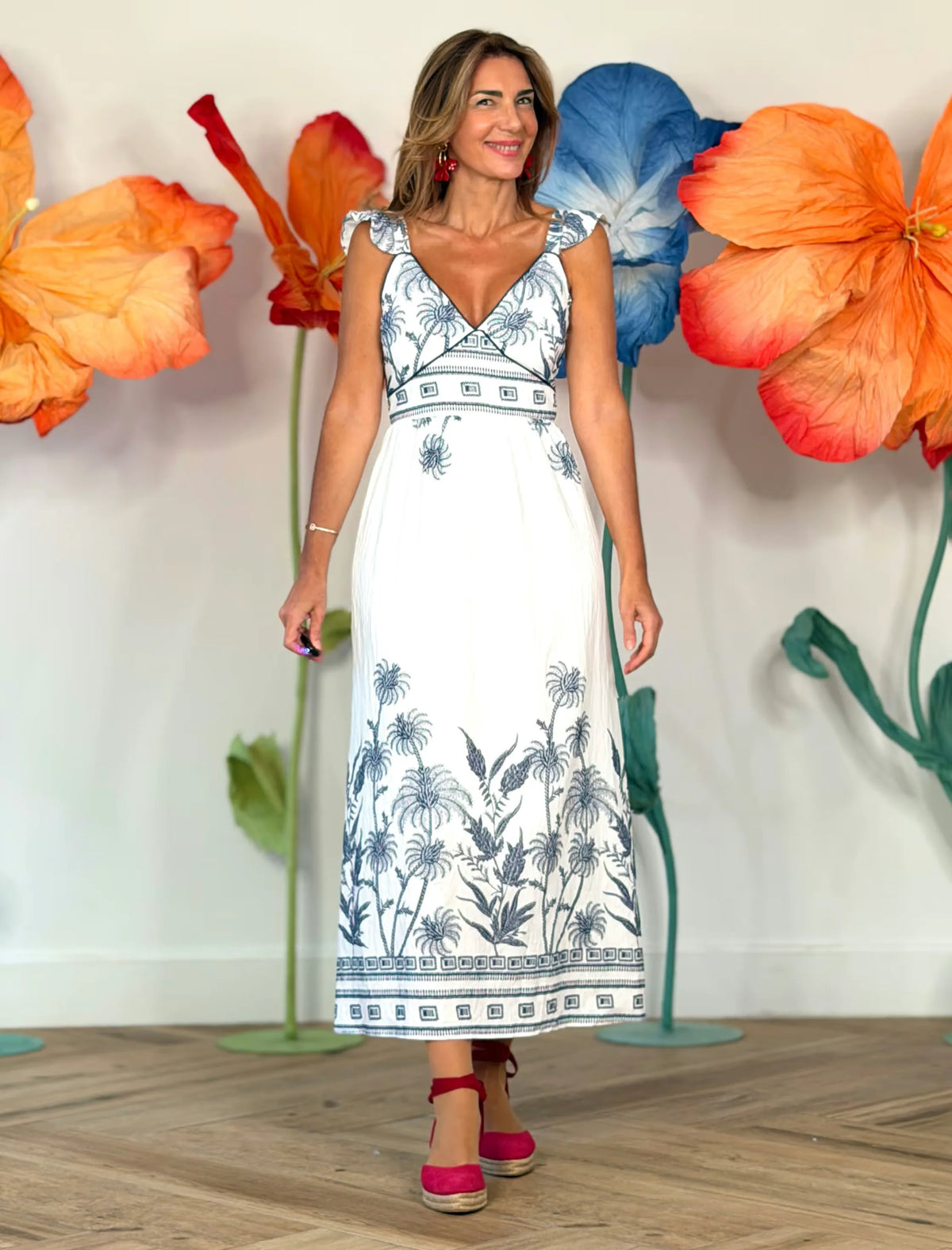 Vestido de verano trópico chic