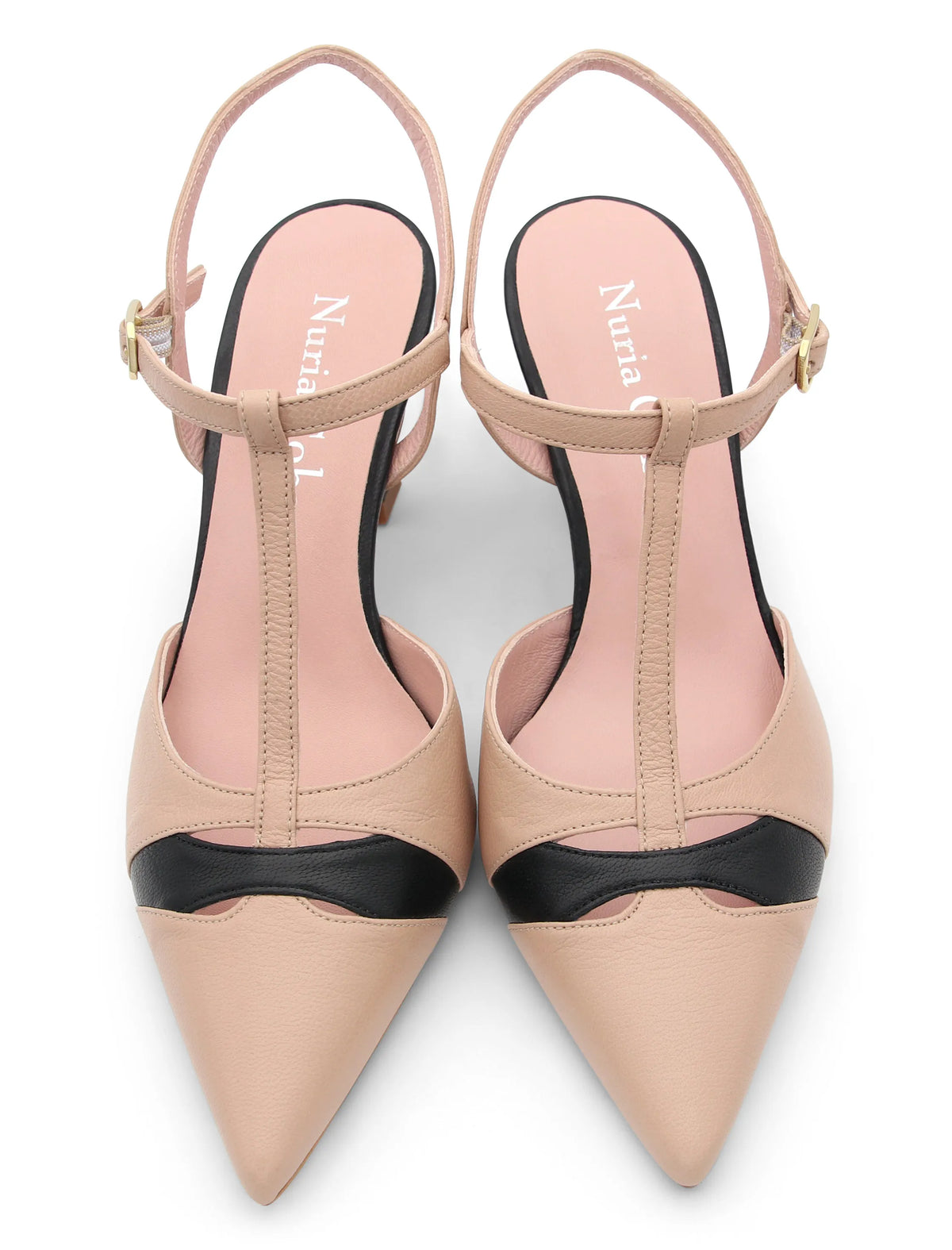 Zapato de salón tacón medio negro Francine