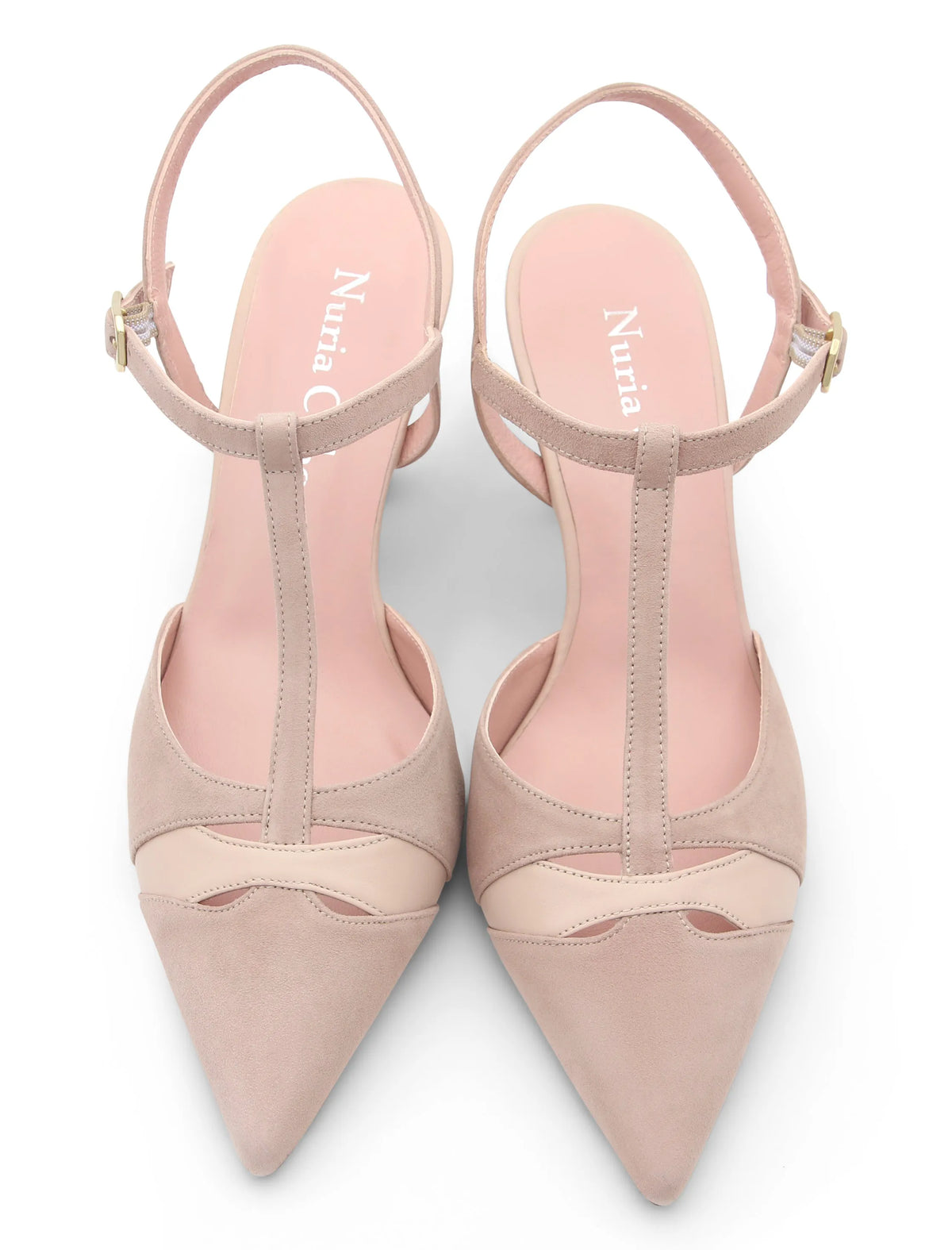 Zapato de salón tacón medio nude Francine