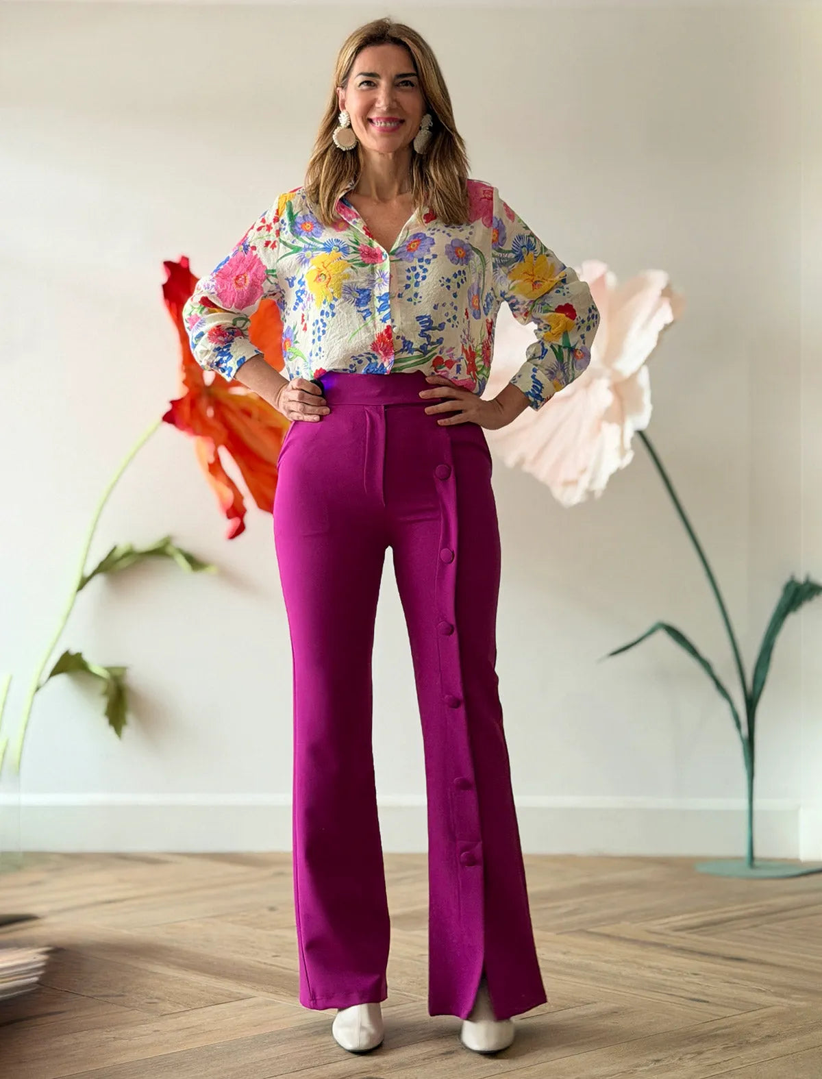 Camisa con estilo floral ideal