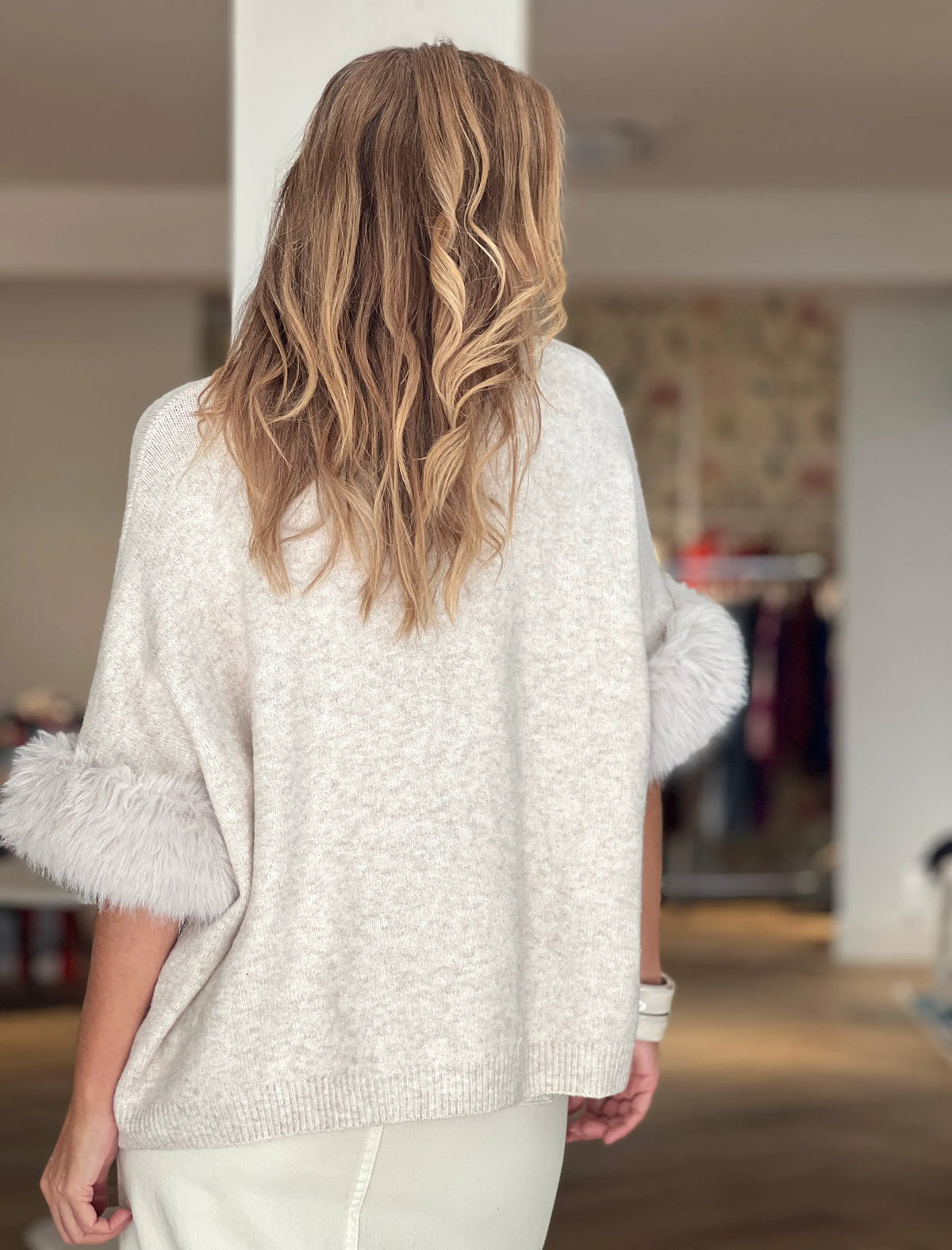 Jersey glamour beige claro