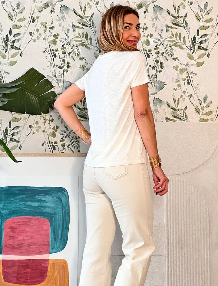 Camiseta muy soft beige