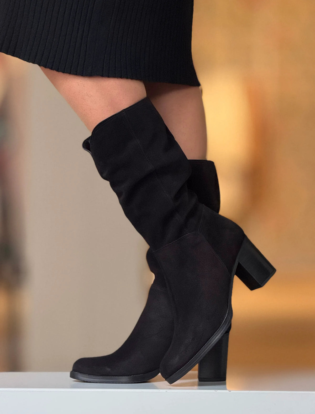 Bota chic Elle negro