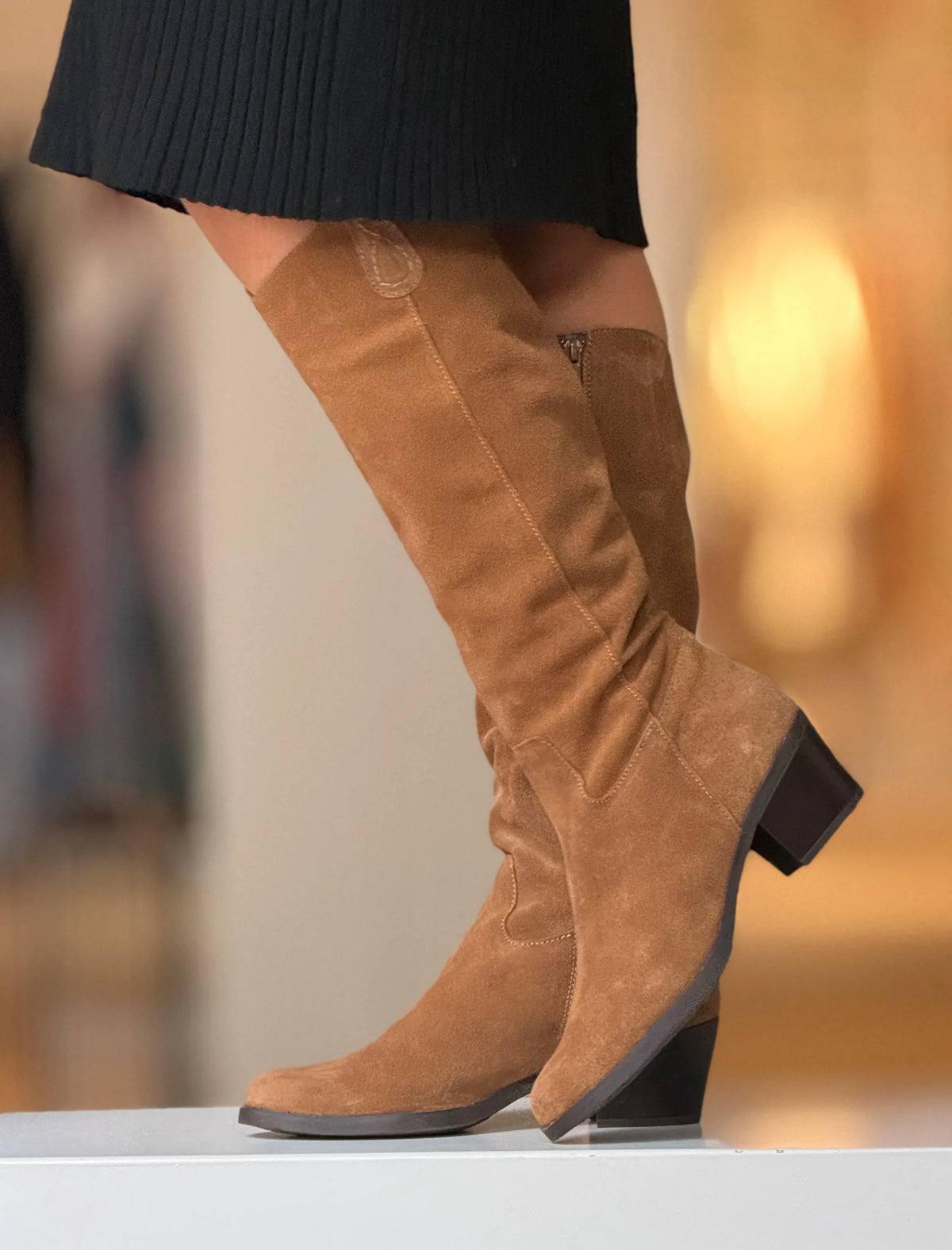 Bota alta Estilo castaño
