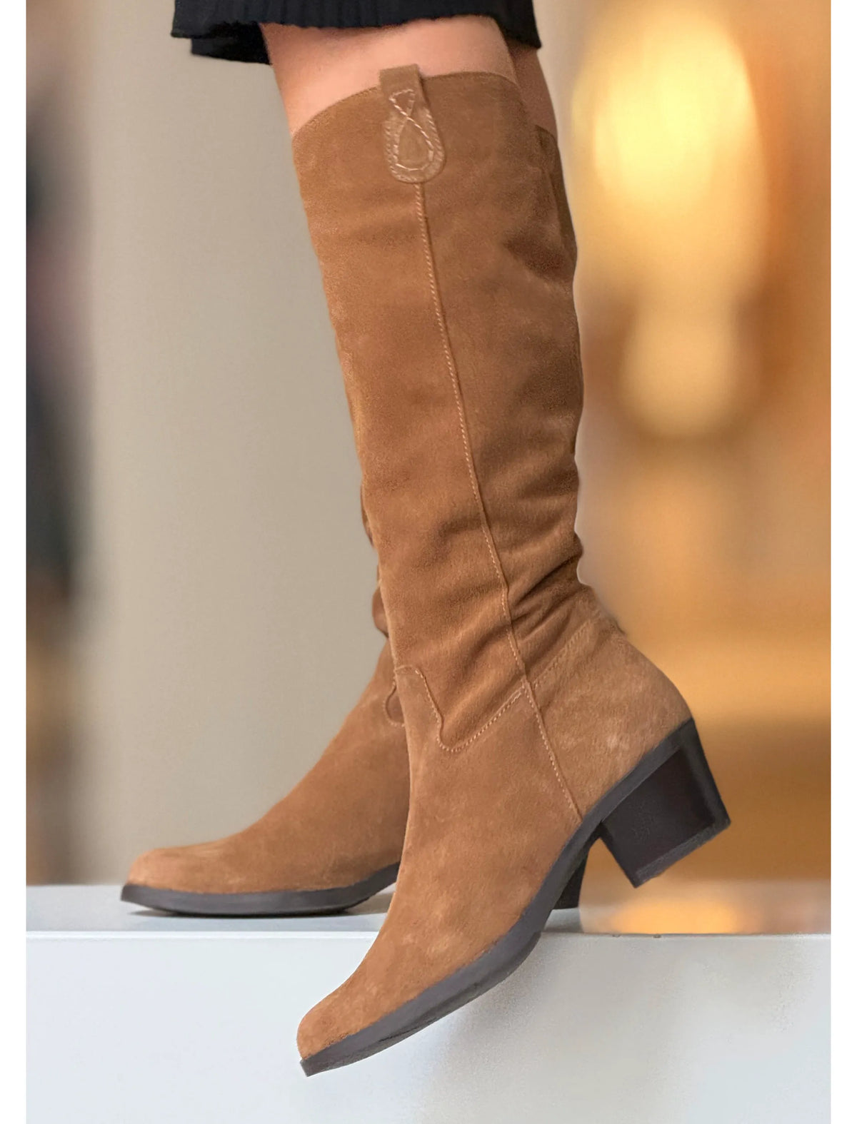 Bota alta Estilo castaño