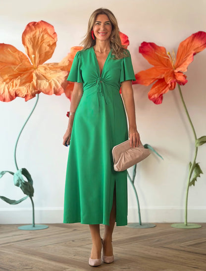 Vestido midi verde muy chic