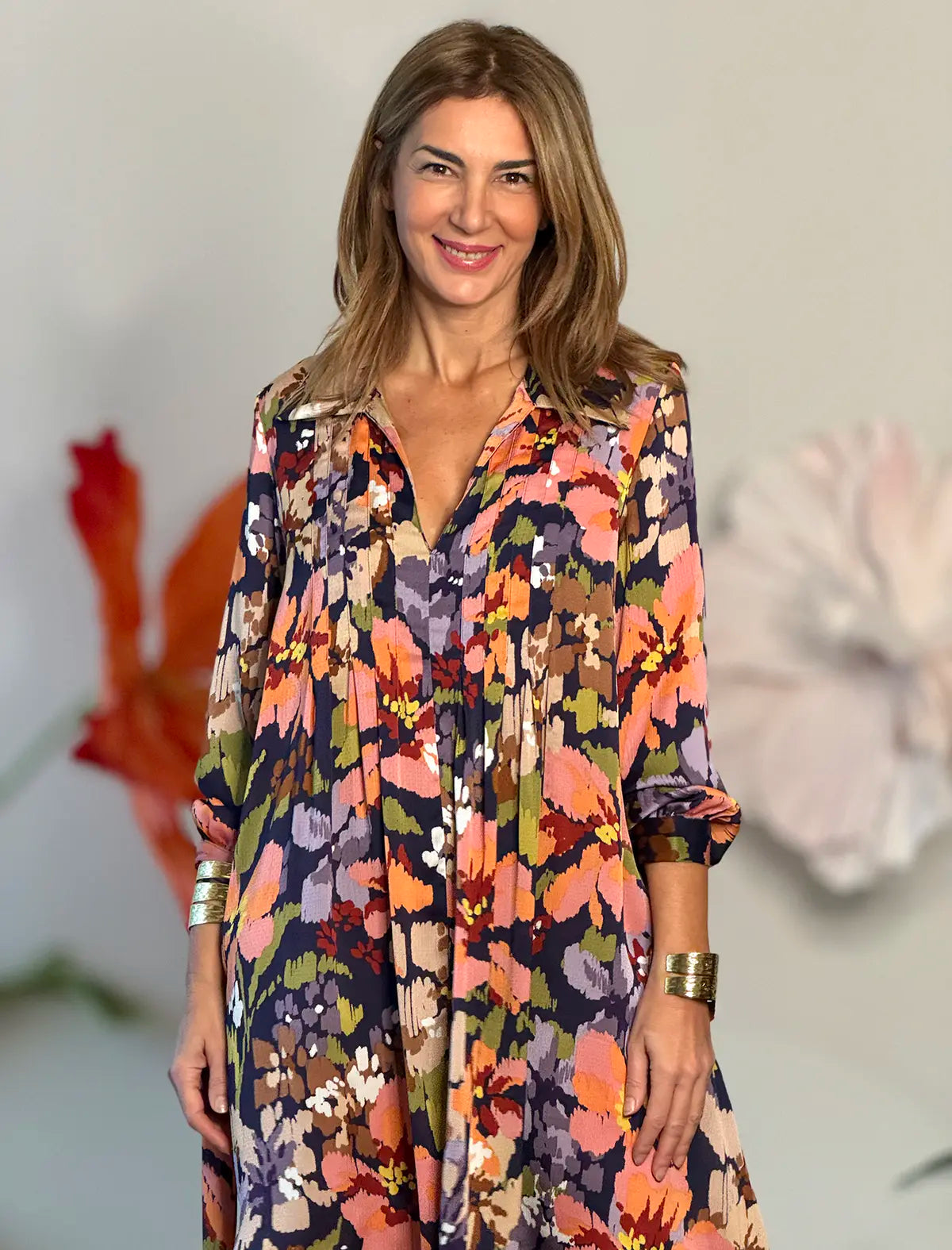 Vestido fluido floreal
