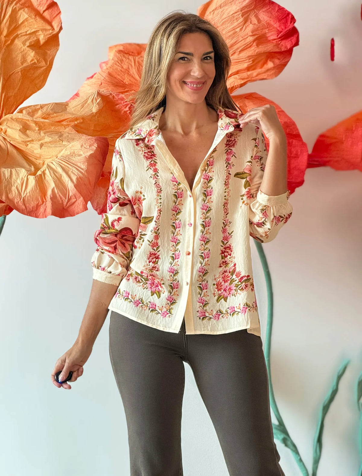 Camisa de flores idealisima