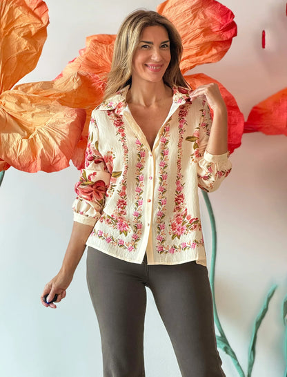 Camisa de flores idealisima