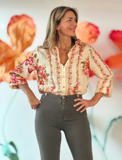 Camisa de flores idealisima