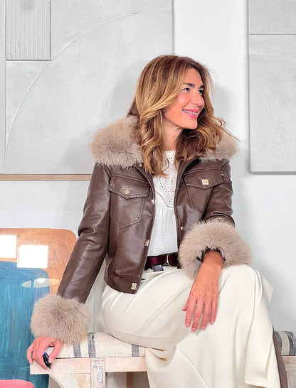 Chaqueta ideal desmontable chocolate