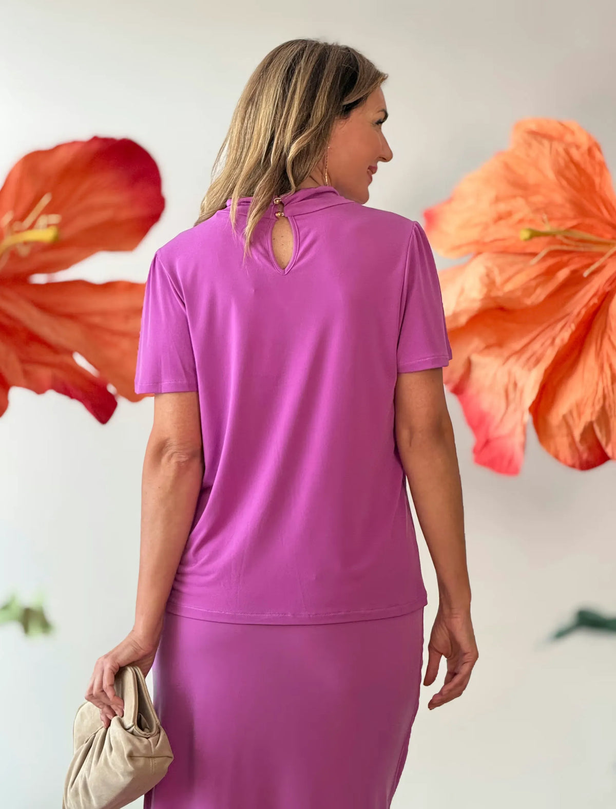 Top bonito rosa