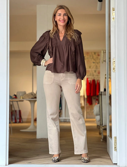 Blusa volantes chic