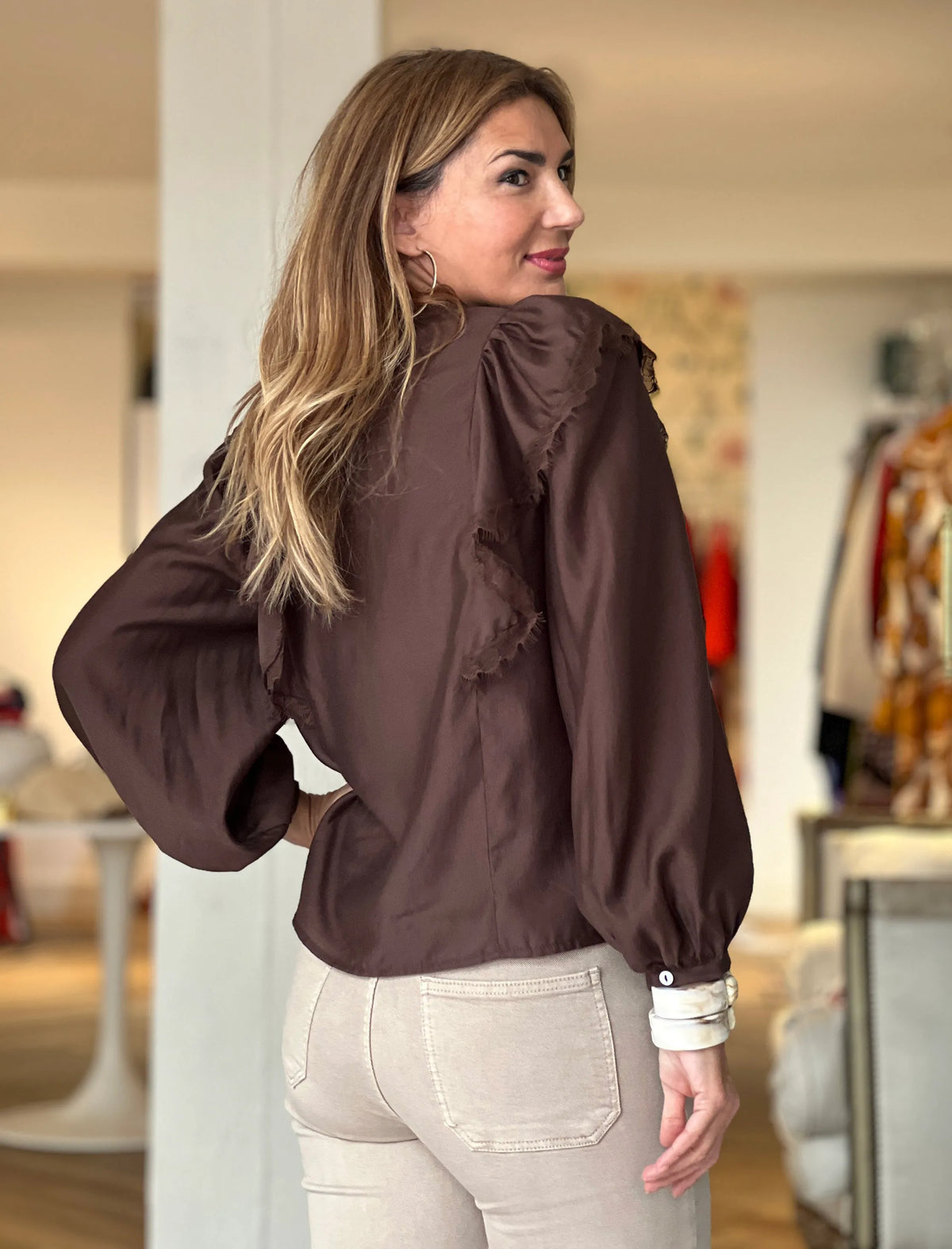 Blusa volantes chic