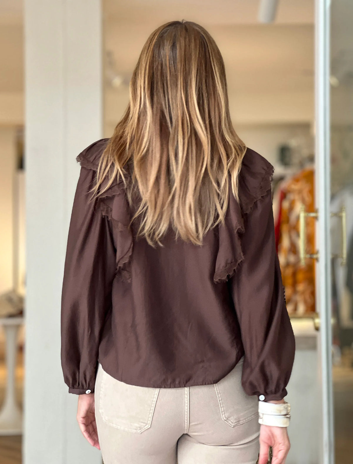 Blusa volantes chic