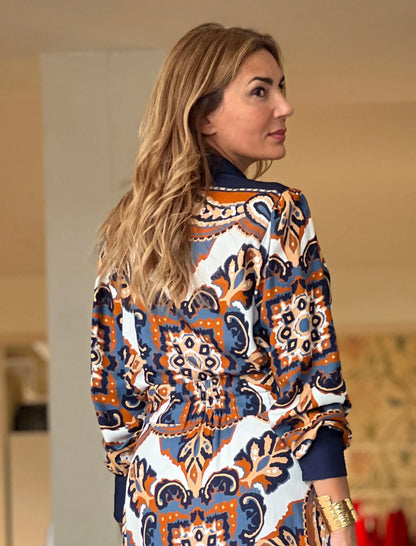 Total look de camisa y falda de viscosa Atalanta Carolina